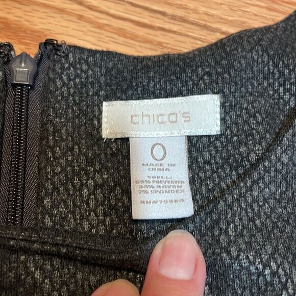 Chico’s Knit Dress,  grey reptile print - Picture 4 of 8